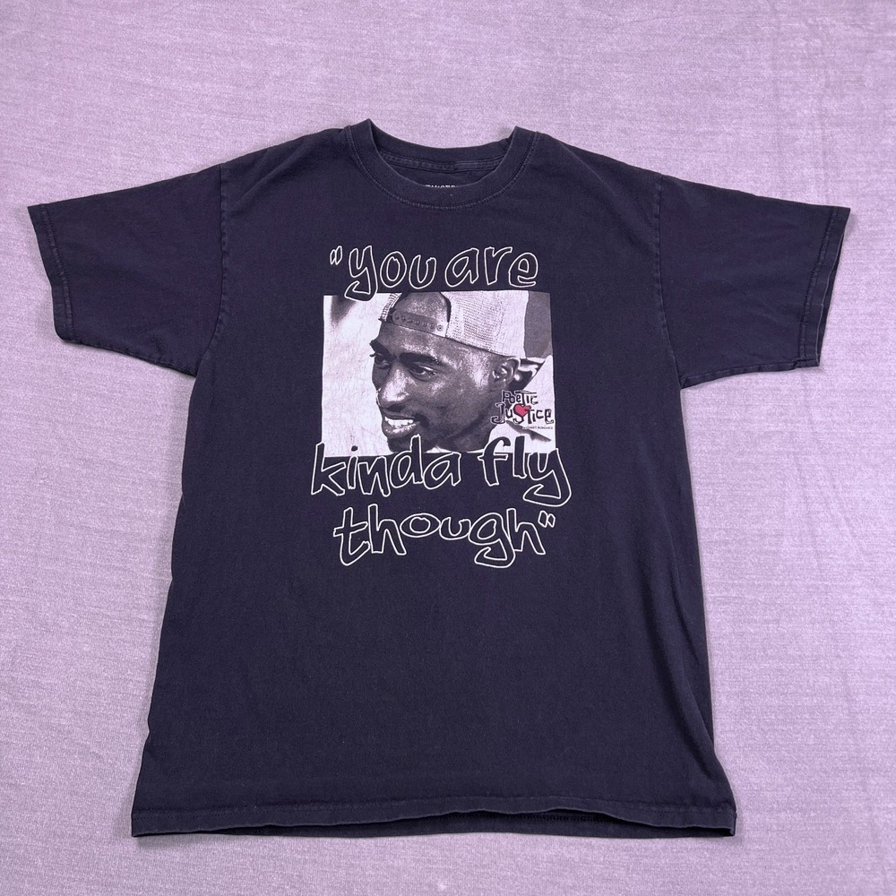 Chemistry Mens Black Tupac Shakur Rap Poetic Justice Movie Graphic T-Shirt Sz M